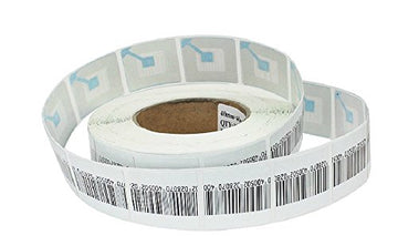 Adhesive EAS security labels in rolls