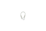 4" White Loop Lanyard (New), bent to show both loop ends
