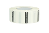 Security Protected Labels - No Frequency, roll of labels, side view