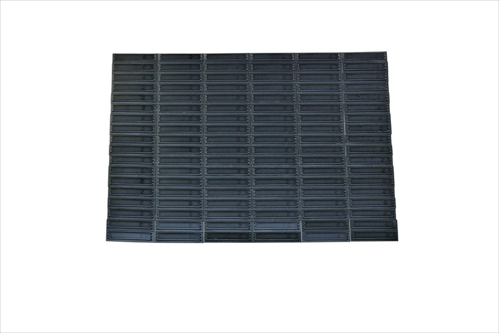 Black Ultrastrip III DR Labels - Sensormatic Compatible AM 58KHz - ZLDRS5, sheet of label strips in rows