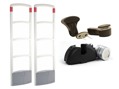 Optical Store Package with Installation, pedestals, optical tags and detacher shown