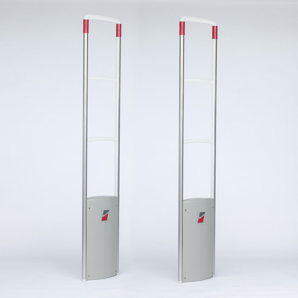 Checkpoint Dual Liberty QX (Refurbished), pedestal pair shown side by side at an angle
