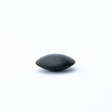 Clam Tag Black (New) - Sensormatic Compatible 58KHz, side profile showing lens shaped clamshell