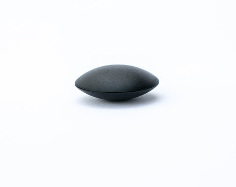 Clam Tag Black (New) - Checkpoint Compatible 8.2MHz, side profile showing domed clamshell