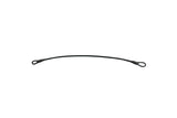 8" Black Loop Lanyard (New), laid flat showing a loop end on each side