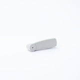 Flat Pencil Tag Gray - Sensormatic Compatible 58KHz, rear view showing pin hole