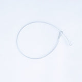 8" White Loop Lanyard (New), coiled in a circle, both loop ends visible