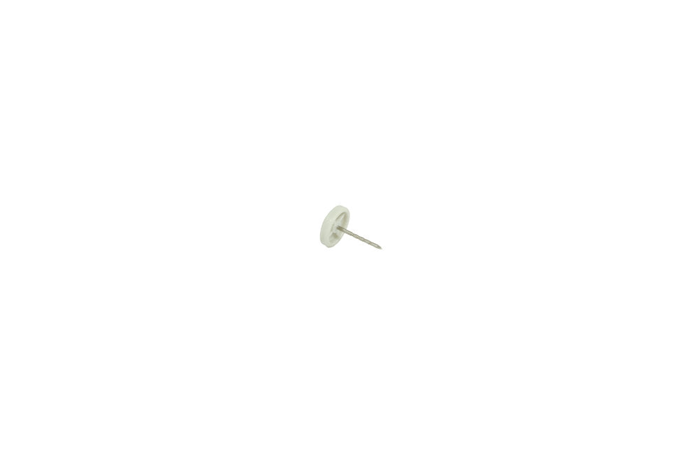 16mm Grooved Plastic Dome Pin Grey (New)
