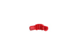 Peg Hook Lock Red, side view showing hook channel