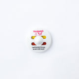 Circle Ink Tag White (New) - Sensormatic Compatible 58KHz, close up of ink vials and tamper warning