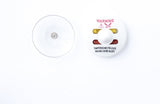 Circle Ink Tag White (New) - No Frequency, tag and clear backer disc shown side by side