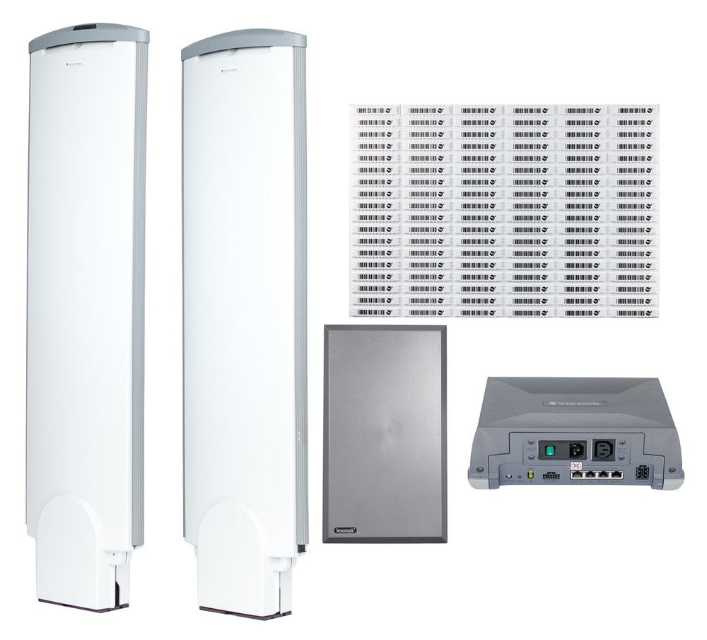 Dispensary Security Tag System Package with Installation, pedestal pair, security labels, deactivator pad and controller