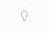 3" Clear Pin Lanyard with Non Sharp Point, coiled, blunt pin end visible