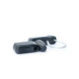 Mini Stylus Tags with Lanyards Black (New) - Checkpoint Compatible 8.2MHz, pair shown, lanyard looped