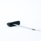 Mini Stylus Tag with Lanyard Black (New) - Sensormatic Compatible 58KHz, side view, lanyard cable extended